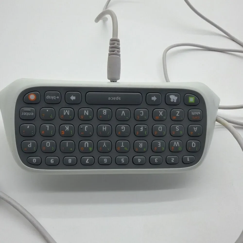 Microsoft Xbox 360 Controller Chatpad Keyboard Attachment - White - Not Tested